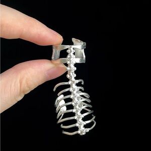 Silver Spine Rib Cage Statement Ring - Women Jewelry